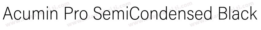 Acumin Pro SemiCondensed Black Ital字体转换
